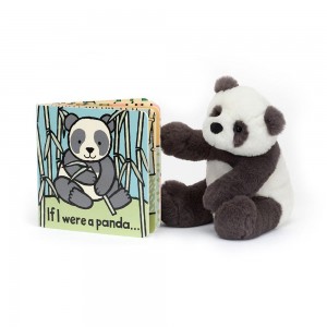 Baby Gifts Jellycat If I Were A Panda and Harry Panda Cub Small, Černé | WNUQK-6378
