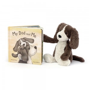 Baby Gifts Jellycat My Dad and Me and Bashful Fudge Puppy Medium, Hnědé | LSRGP-3092
