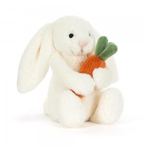 Baby Gifts Jellycat Plyšáci Bashful Carrot Bunny,18cm x 9cm x 8cm Bílé | BKYRH-5329