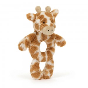 Baby Toys Jellycat Bashful Giraffe Ring Rattle,18cm x 8cm x 2cm Oranžové | CFGKR-3279