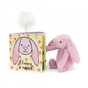 Baby Toys Jellycat If I Were A Rabbit and Bashful Tulip Bunny Small, Růžové | PQGHV-8769