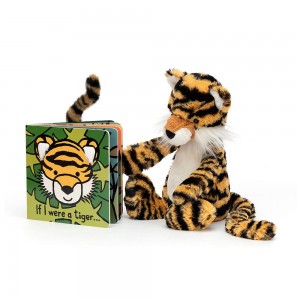 Baby Toys Jellycat If I Were A Tygříci and Bashful Tygříci Medium, Žluté | HSBEJ-9536