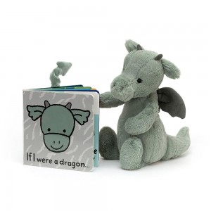 Baby Toys Jellycat If I Were A and Bashful Small, Zelene | NXPVF-3647