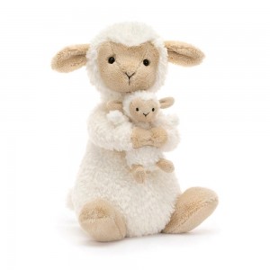 Baby Toys Jellycat Plyšáci Huddles Sheep,26cm x 14cm x 10cm Bílé | CNEHI-2138