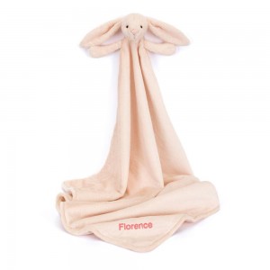 Dečka Jellycat Bashful Blush Bunny Blankie,56cm x 70cm x 9cm Růžové | FRHXL-6401