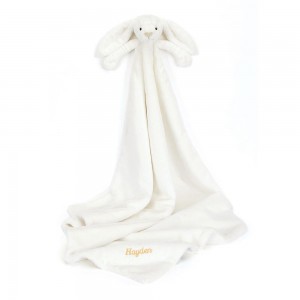 Dečka Jellycat Bashful Luxe Bunny Luna Blankie,56cm x 70cm x 9cm Bílé | TJWNV-7285