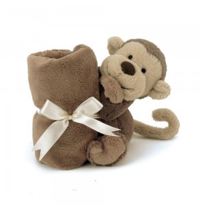 Dečka Jellycat Bashful Opičky,15cm x 34cm x 34cm Hnědé | ZKMBP-9781