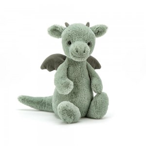Dragons Jellycat Plyšáci Bashful,12.2in x 4.7in x 3.5in Zelene | AZRUY-3512