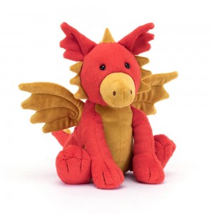 Dragons Jellycat Plyšáci Darvin,9.4in x 7.9in x 4.7in Červené | QKYMN-7586