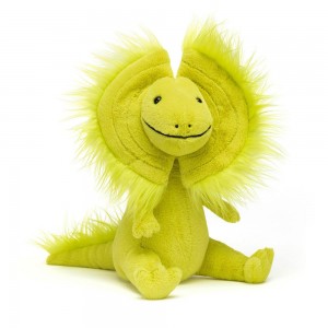 Dragons Jellycat Plyšáci Davey Dilophosaurus,10.6in x 4.7in x 9.4in Zelene | YURDO-9160