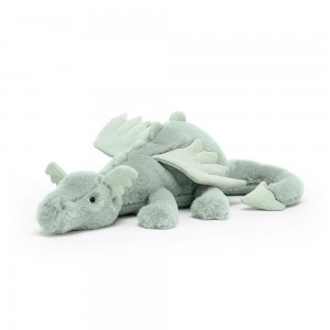 Dragons Jellycat Plyšáci Sage,4.7in x 5.5in x 19.7in Zelene | GJQMH-6124