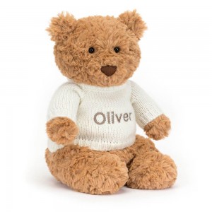Dítě Jellycat Bartholomew with Cream Jumper,26cm x 12cm x 8cm Hnědé | IAYTR-5276