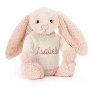 Dítě Jellycat Bashful Blush Bunny with Cream Jumper,31cm x 12cm x 9cm Růžové | KQHAL-1962