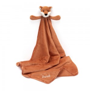 Dítě Jellycat Bashful Fox Cub Blankie,56cm x 70cm x 9cm Oranžové | ILRXG-5764