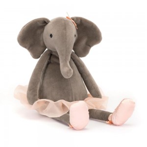 Džungle A Safari Jellycat Plyšáci Dancing Darcey Sloníci,33cm x 9cm x 8cm Šedé | JYWRH-7082