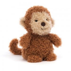 Džungle A Safari Jellycat Plyšáci Little Opičky,18cm x 10cm x 8cm Hnědé | JTFCS-5869