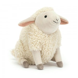 Farmyard Jellycat Plyšáci Burly Boo Sheep,20cm x 11cm x 14cm Bílé | ZGLIM-7384
