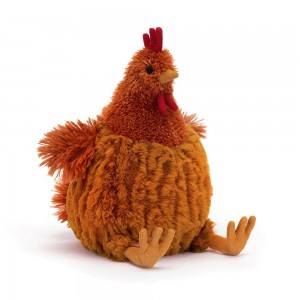 Farmyard Jellycat Plyšáci Cecile Chicken,23cm x 10cm x 13cm Hnědé | VAXKS-3267