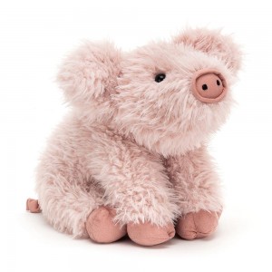 Farmyard Jellycat Plyšáci Curvie Prasátka,25cm x 16cm x 10cm Růžové | HPDRX-3025