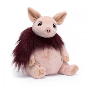 Farmyard Jellycat Plyšáci Glamorama Prasátka,32cm x 17cm x 16cm Růžové | GOLWK-8563
