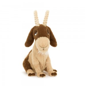 Farmyard Jellycat Plyšáci Glenny Goat,10.6in x 5.5in x 7.5in Hnědé | CKHOQ-8563
