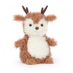 Farmyard Jellycat Plyšáci Little Reindeer,7.1in x 3.9in x 3.1in Hnědé | KXQHU-2716