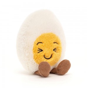 Food Jellycat Plyšáci Amuseable Laughing Boiled Vajíčko,14cm x 9cm x 4cm Bílé | NSUAO-9038
