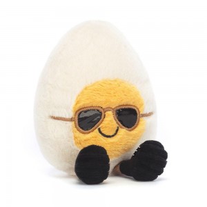 Food Jellycat Plyšáci Amuseables Boiled Vajíčko Chic,14cm x 9cm x 4cm Bílé | LPRUI-9412
