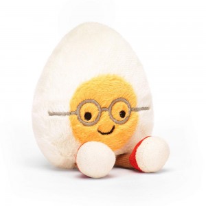 Food Jellycat Plyšáci Amuseables Boiled Vajíčko Geek,14cm x 9cm x 4cm Bílé | CBVSK-3270