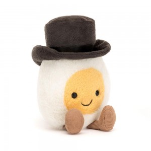 Food Jellycat Plyšáci Amuseables Boiled Vajíčko Groom,15cm x 9cm x 4cm Bílé | LSKMR-7208
