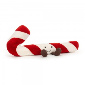Food Jellycat Plyšáci Amuseables Candy Cane,13cm x 27cm x 3cm Červené | SFVJG-1650