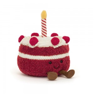 Food Jellycat Plyšáci Amuseables Cheri Cake,12cm x 13cm x 12cm Červené | JVTXS-6917