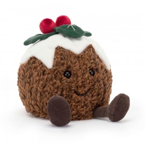 Food Jellycat Plyšáci Amuseables Christmas Pudding,17cm x 13cm x 12cm Hnědé | KUNZM-9301