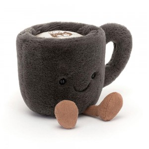 Food Jellycat Plyšáci Amuseables Coffee Cup,14cm x 10cm x 9cm Černé | ZOWUX-3480