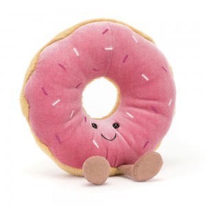 Food Jellycat Plyšáci Amuseables Doughnut,18cm x 17cm x 6cm Růžové | PLOFQ-3065