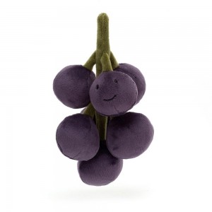 Food Jellycat Plyšáci Amuseables Fabulous Fruit Grapes,17cm x 9cm x 9cm Fialové | FHZVN-9743