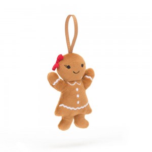 Food Jellycat Plyšáci Amuseables Festive Folly Gingerbread Ruby,10cm x 6cm x 2cm Hnědé | PEMRT-2548
