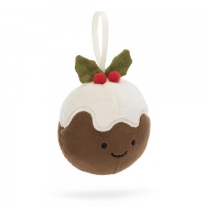 Food Jellycat Plyšáci Amuseables Festive Folly Christmas Pudding,13cm x 7cm x 5cm Hnědé | PQOVI-2470