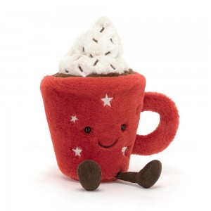 Food Jellycat Plyšáci Amuseables Hot Chocolate,24cm x 9cm x 8cm Červené | JWSBE-3046