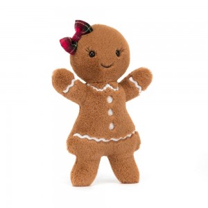 Food Jellycat Plyšáci Amuseables Jolly Gingerbread Ruby,18cm x 9cm x 2cm Hnědé | WUQCT-8309