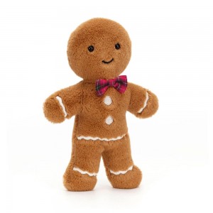 Food Jellycat Plyšáci Amuseables Jolly Gingerbread Fred,20cm x 6cm x 3cm Hnědé | NVEOD-9765