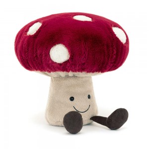 Food Jellycat Plyšáci Amuseables Mushroom,28cm x 11cm x 9cm Červené | ISDZK-5461