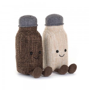 Food Jellycat Plyšáci Amuseables Rocksy Salt & Miller Pepper,18cm x 12cm x 6cm Béžový | IVYEU-1972