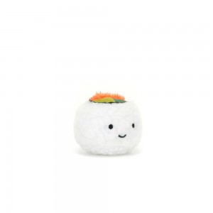 Food Jellycat Plyšáci Amuseables Sassy Sushi Uramaki,4cm x 5cm x 5cm Bílé | HBVCP-0784