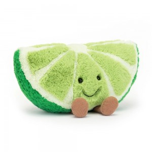 Food Jellycat Plyšáci Amuseables Slice of Lime,18cm x 25cm x 11cm Zelene | KEQJY-9132