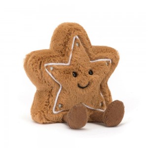 Food Jellycat Plyšáci Amuseables Star Cookie,13cm x 10cm x 3cm Hnědé | CFQOR-6457