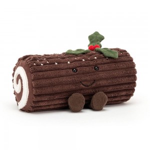 Food Jellycat Plyšáci Amuseables Yule Log,11cm x 20cm x 8cm Hnědé | KOUEL-8716