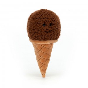 Food Jellycat Plyšáci Irresistible Ice Cream Chocolate,17cm x 8cm x 7cm Hnědé | UYTAR-2394