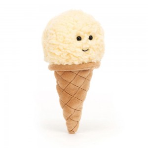 Food Jellycat Plyšáci Irresistible Ice Cream Vanilla,17cm x 8cm x 7cm Bílé | QCLHE-2970