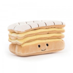 Food Jellycat Plyšáci Pretty Patisserie Mille Feuille,6cm x 10cm x 5cm Béžový | ZRISK-4105